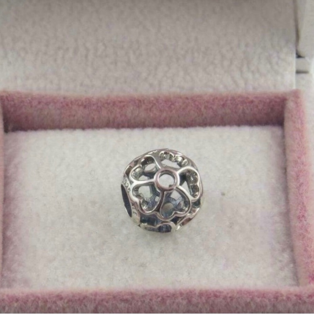 Pandora Primrose Charm Openwork Primrose Charm Flower Charm Floral Charm (F29)